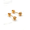 Aros bolita pistilo 6 mm Oro 18k