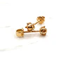 Aros bolita pistilo 6 mm Oro 18k - Miniatura 3