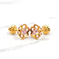 Aros flor Rosa de Francia oro 18k  - Miniatura 1