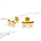 Aros 2 corazones medianos Oro 18k - Miniatura 3