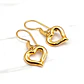 Aros corazón colgante 3 cm Oro 18k  - Miniatura 1