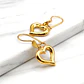 Aros corazón colgante 3 cm Oro 18k  - Miniatura 2