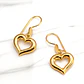 Aros corazón colgante 3 cm Oro 18k  - Miniatura 3