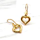 Aros corazón colgante 3 cm Oro 18k  - Miniatura 4