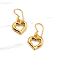 Aros corazón colgante 3 cm Oro 18k  - Miniatura 5