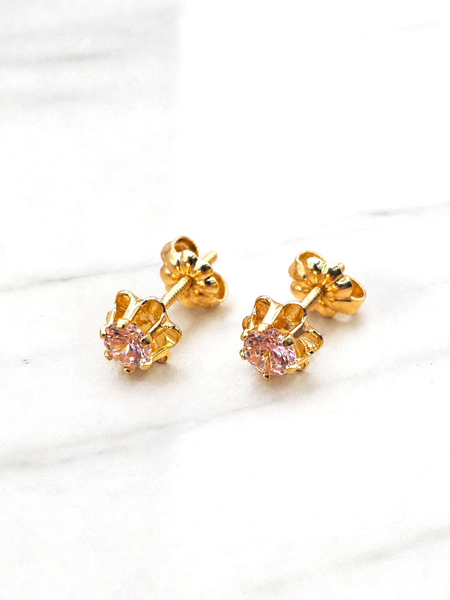 Aros chaton italianos Rosa de Francia medianos Oro 18k  1