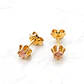 Aros chaton italianos Rosa de Francia medianos Oro 18k  - Miniatura 4
