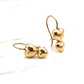 Aros dos corazones gancho Oro 18k - Miniatura 1