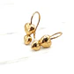 Aros dos corazones gancho Oro 18k - Miniatura 2