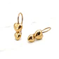 Aros dos corazones gancho Oro 18k - Miniatura 4