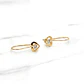 Aros corazón circón gancho fijo Oro 18k - Miniatura 1