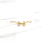 Aros corazón circón gancho fijo Oro 18k - Miniatura 3