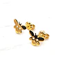 Aros mariposa 1 cm Oro 18k - Miniatura 3