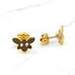 Aros mariposa 1 cm Oro 18k - Miniatura 2