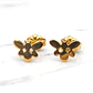 Aros mariposa 1 cm Oro 18k - Miniatura 4