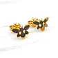 Aros mariposa 1 cm Oro 18k - Miniatura 5