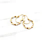 Aros argolla entorchado 2.3 cm Oro 18k  - Miniatura 3