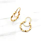Aros argolla entorchado 2.3 cm Oro 18k  - Miniatura 4