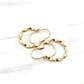 Aros argolla entorchado 2.3 cm Oro 18k  - Miniatura 5