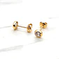 Aros redondos luz circon 6 mm Oro 18k  - Miniatura 3