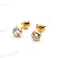 Aros redondos luz circon 6 mm Oro 18k  - Miniatura 4
