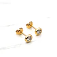 Aros redondos luz circon 6 mm Oro 18k  - Miniatura 5