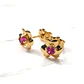 Aros trébol rubí medianos Oro 18k - Miniatura 1