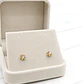 Aros chaton redondo Circón oro 18k  - Miniatura 3