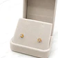 Aros chaton redondo Circón oro 18k  - Miniatura 2
