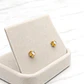 Aros chaton redondo Circón oro 18k  - Miniatura 1