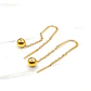 Aros cadena esfera 4.3 cm Oro 18k  - Miniatura 3