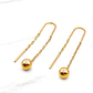 Aros cadena esfera 4.3 cm Oro 18k  - Miniatura 4