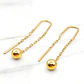 Aros cadena esfera 4.3 cm Oro 18k  - Miniatura 1