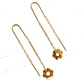 Aros cadena con flores Oro 18k - Miniatura 2