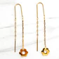 Aros cadena con flores Oro 18k - Miniatura 4