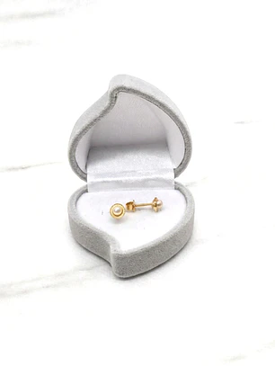 Aros plato perla cultivada medianos Oro 18k