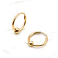 Aros argolla tubo bolitas medianos Oro 18k - Miniatura 4