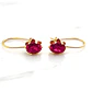Aros chaton italiano colgante Rubi oro 18k  - Miniatura 3