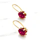 Aros chaton italiano colgante Rubi oro 18k  - Miniatura 4