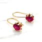 Aros chaton italiano colgante Rubi oro 18k  - Miniatura 5