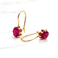 Aros chaton italiano colgante Rubi oro 18k  - Miniatura 2