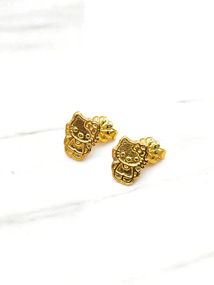 Aros Hello Kitty 9 mm Oro 18k 