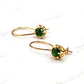 Aros chaton con gancho esmeralda Oro 18k - Miniatura 3