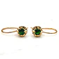 Aros chaton con gancho esmeralda Oro 18k - Miniatura 4