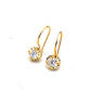 Aros chaton con gancho circón Oro 18k - Miniatura 2