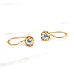 Aros chaton con gancho circón Oro 18k - Miniatura 3