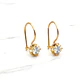 Aros chaton con gancho circón Oro 18k - Miniatura 1