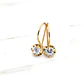 Aros chaton con gancho circón Oro 18k - Miniatura 4