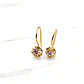 Aros chaton con gancho Rosa de Francia Oro 18k - Miniatura 1