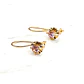 Aros chaton con gancho Rosa de Francia Oro 18k - Miniatura 2